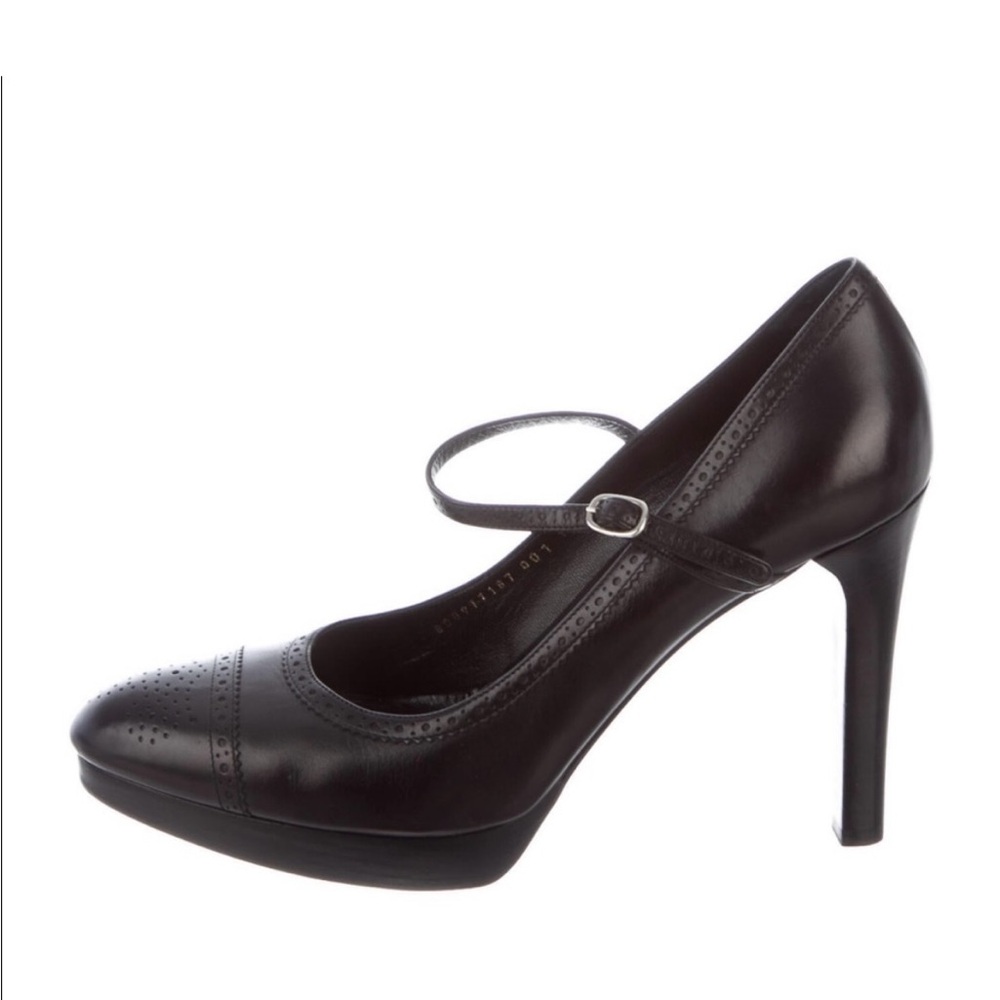 Ralph Lauren Purple Label Pumps. NOTE, left shoe has no metal prong